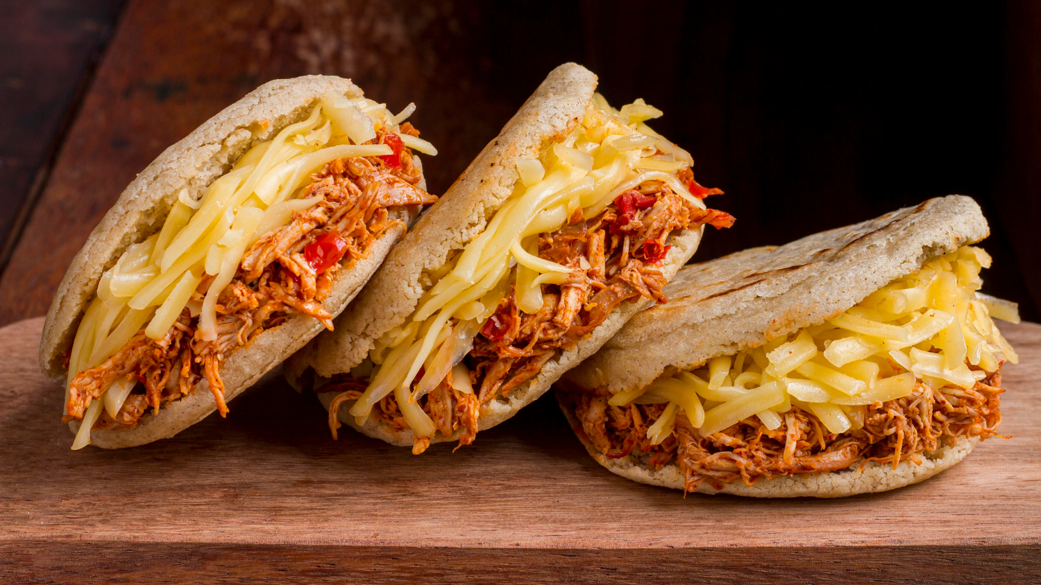Receta: Arepa Rellena «Power Pork» (100g + 100g)